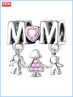 925 Sterling Silver Heart Charm Bead for Bracelet Necklace